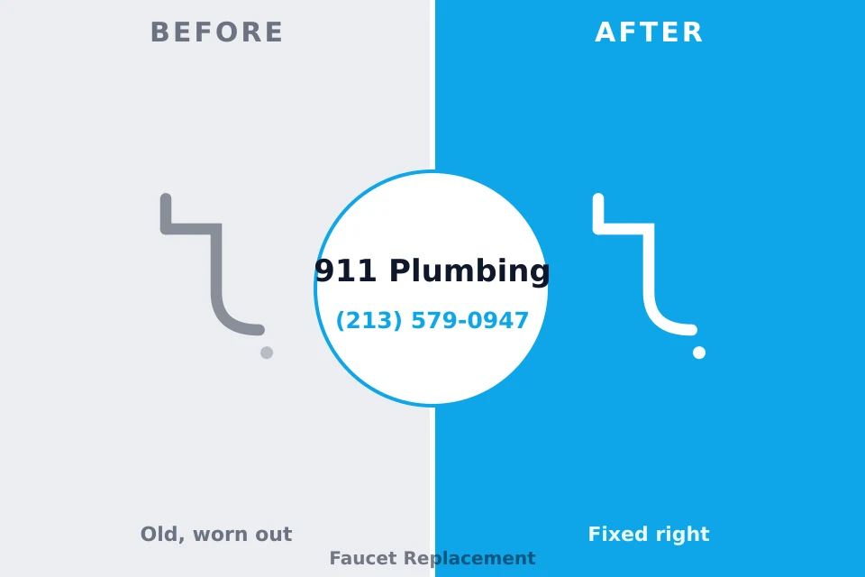 Before and after: plumbing repair One Loudoun, VA